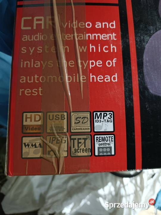 Zagłówkek z monitorem dvd 2sztuki sprzedam