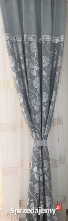 Zasłony szary kwiat sprzedam