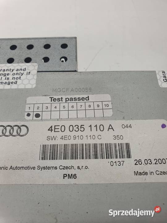 ZMIENIARKA CD AUDI A4 A6 A5 A8 4E0035110A Przystajń