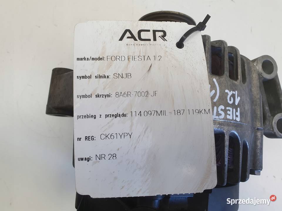 Ford Fiesta MK7 125 ALTERNATOR AV6N10300HA 120A osobowe Janów sprzedam