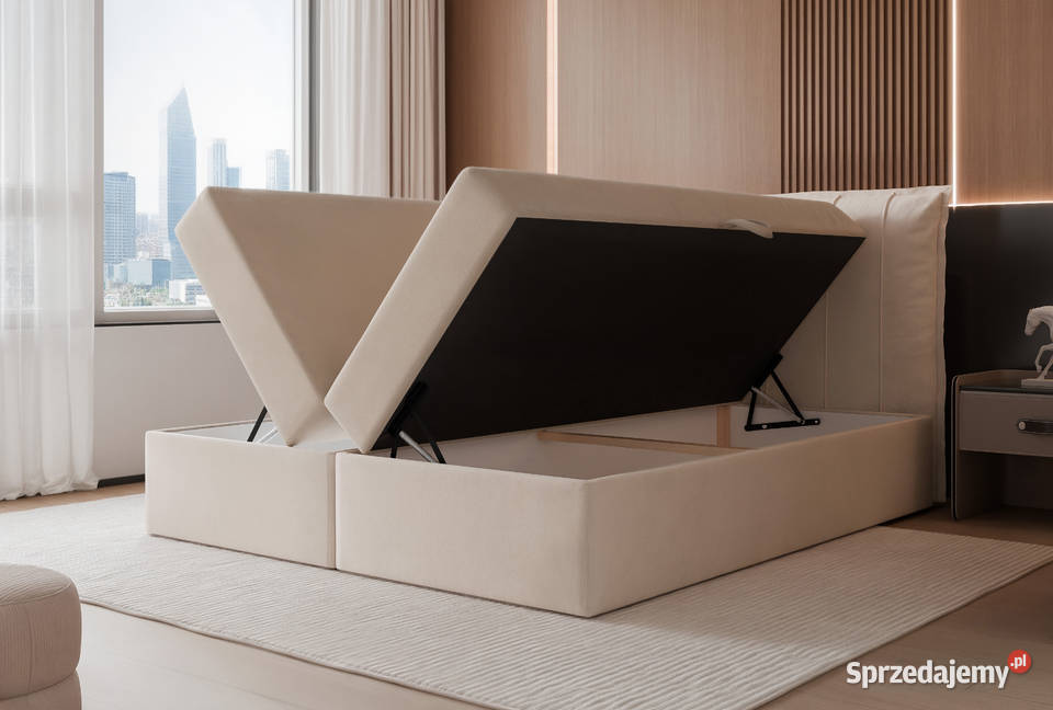 Łóżko kontynentalne z pojemnikiem Moly różne wielkopolskie Tarchały Małe