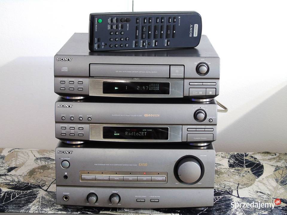 Wieża stereo Sony segmenty mocna i sprawna pilot podkarpackie Jasło