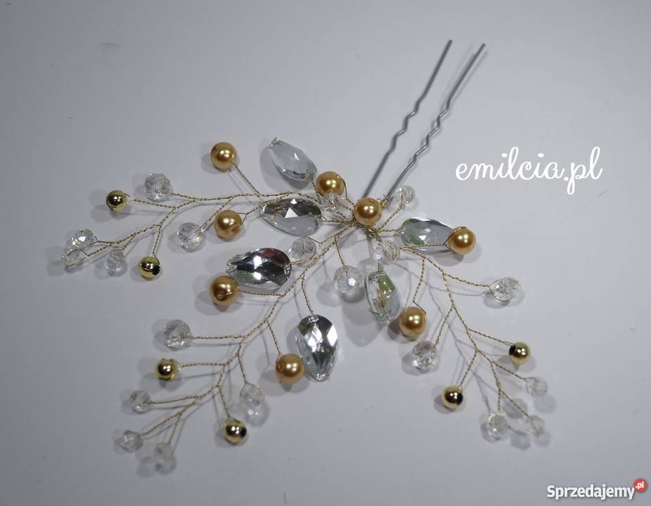 Kokówka Złota Ozdoba do włosów Ślub Bal Sesja I sprzedam