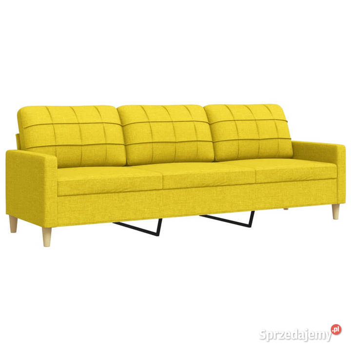 Sofa 3osobowa jasnożółta 210 tapicerowana Warszawa sprzedam