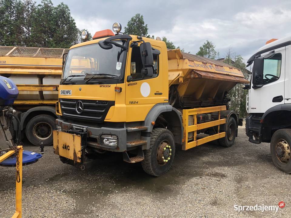 Mercedes Axor Piaskarka solarka pług schmidt 4x4 napęd 4x4 Pługi (piaskarki)