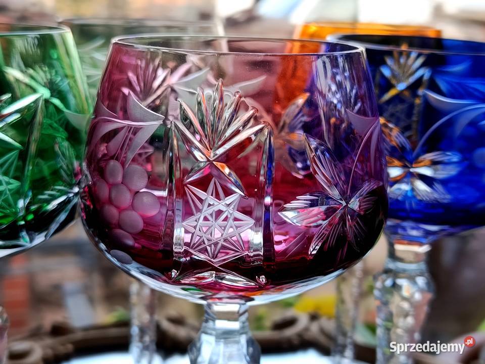 Śliczne kieliszki kryształowe Klenica