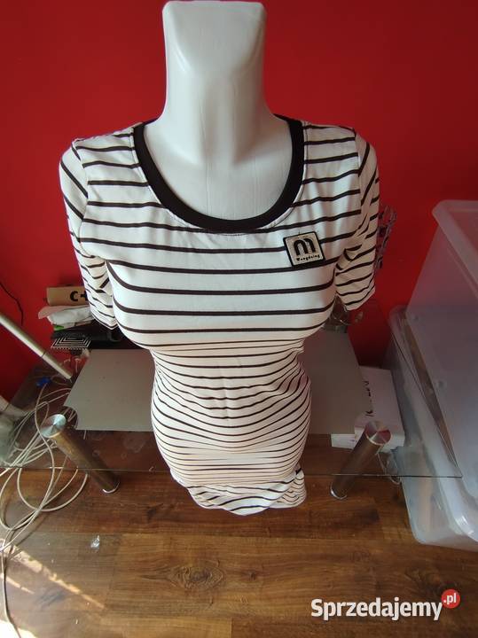 Sukienka dopasowana w Paski Długość Midi Wrocław