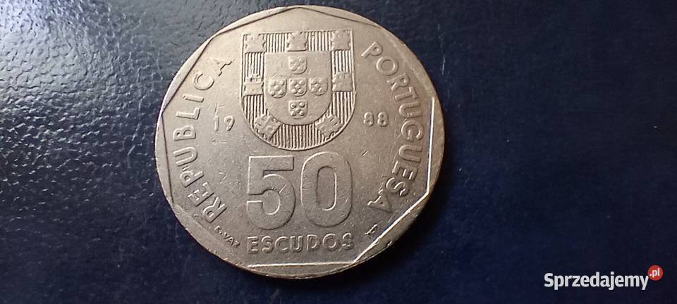 Stare monety 50 eskudo 1988 Portugalia Numizmatyka Lesko