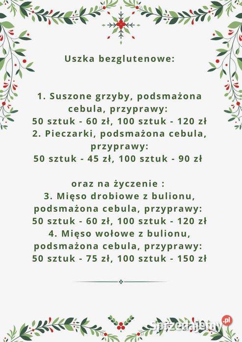 Uszka bezglutenowe dolnośląskie Wrocław sprzedam