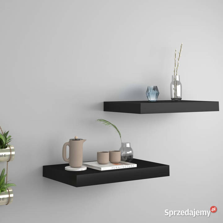 Półki ścienne 2 czarne 40x23x38 MDF WM323827 Dom i Ogród mazowieckie Warszawa
