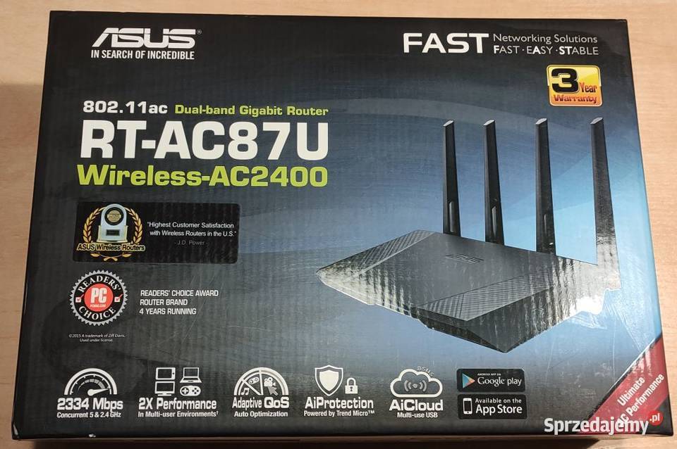 ROUTER ASUS RTAC87U AC2400 bezprzewodowy Łódź