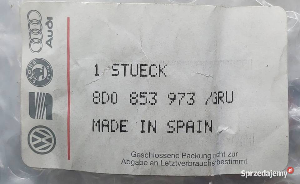 LISTWA BŁOTNIKA LEWY PRZÓD AUDI A4 B5 8D0853973 dolnośląskie