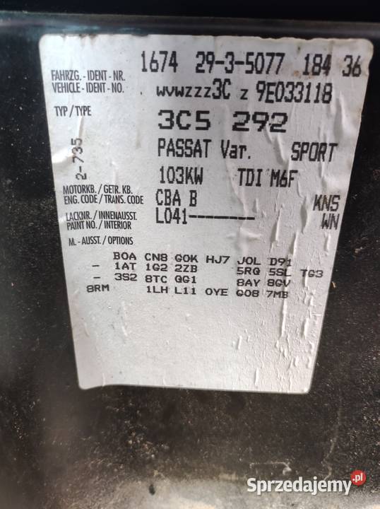 Passat B6 zderzak przód L041 pdc spryski Horodło sprzedam