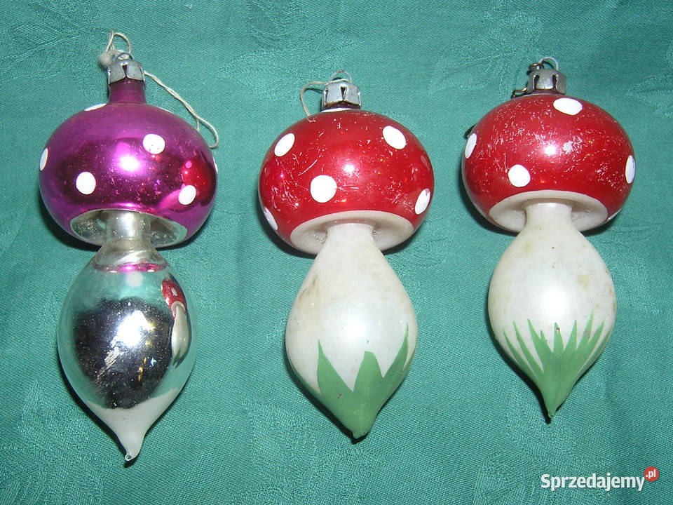 bombki vintage grzybki 02D30