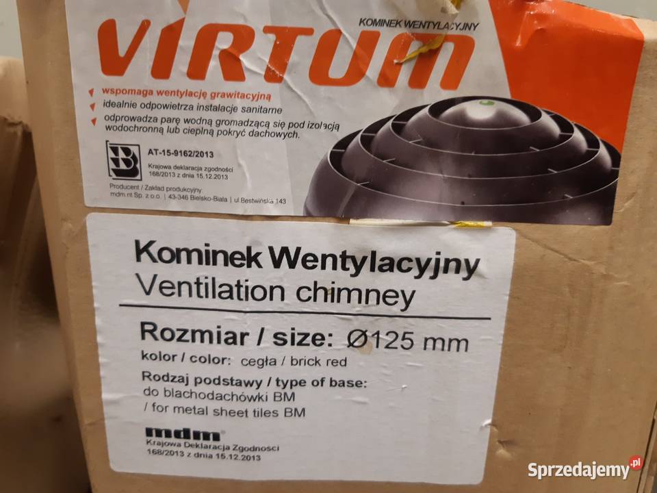 Kominki wentylacyjne blachodachówka pcv Bychawa sprzedam