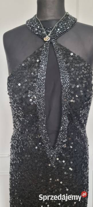 Sprzedam czarną cekinową sukienkę rozmiar 3840 Spódnice i sukienki podlaskie Białystok
