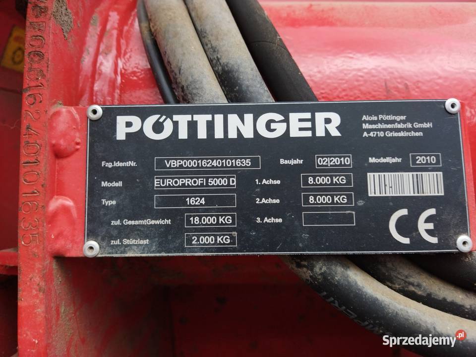 Sprzedam przyczepę samozbierającą pottinger podlaskie Zambrów