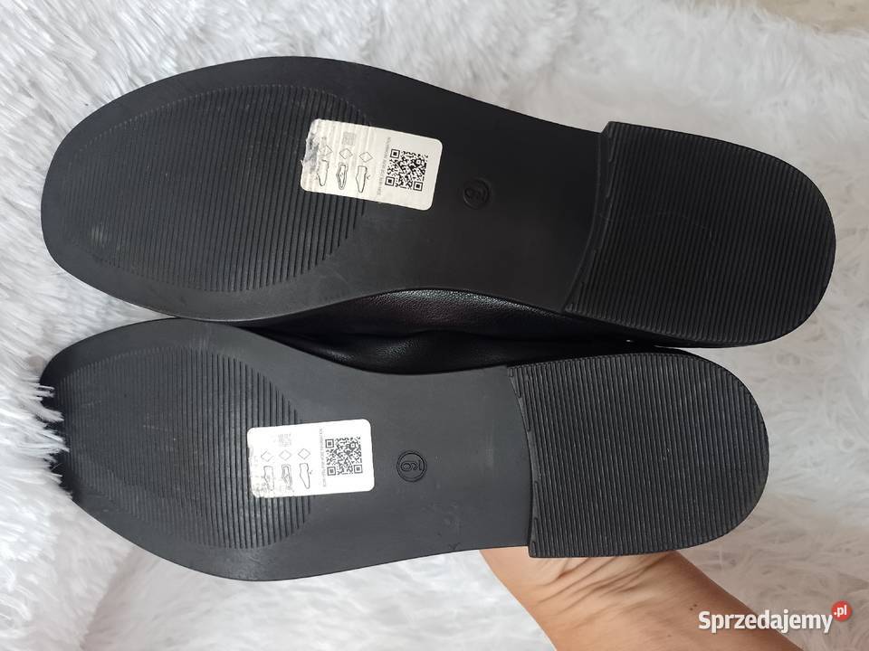 42 ASOS Czarne mokasyny baleriny biznesowe z 26.5cm