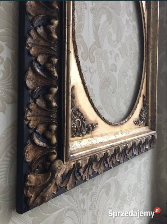 Stary piękny obraz 2w1 drewniana solidna rama