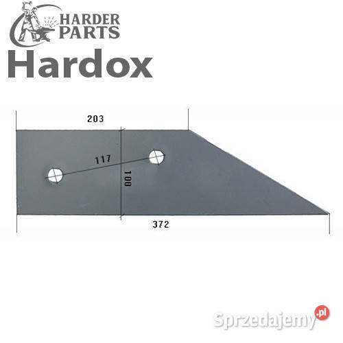 Płoza krótka HARDOX 27480604L części do pługa Suwałki