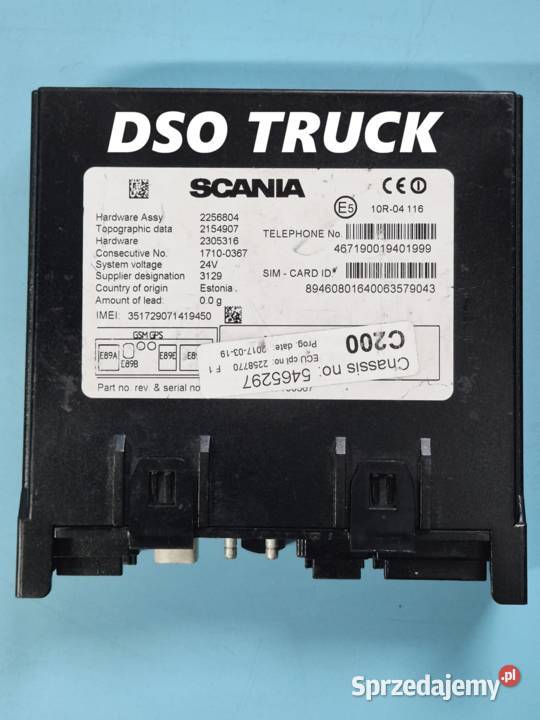 STEROWNIK MODUŁ RTC GPS C200 SCANIA 2256804 Zawichost