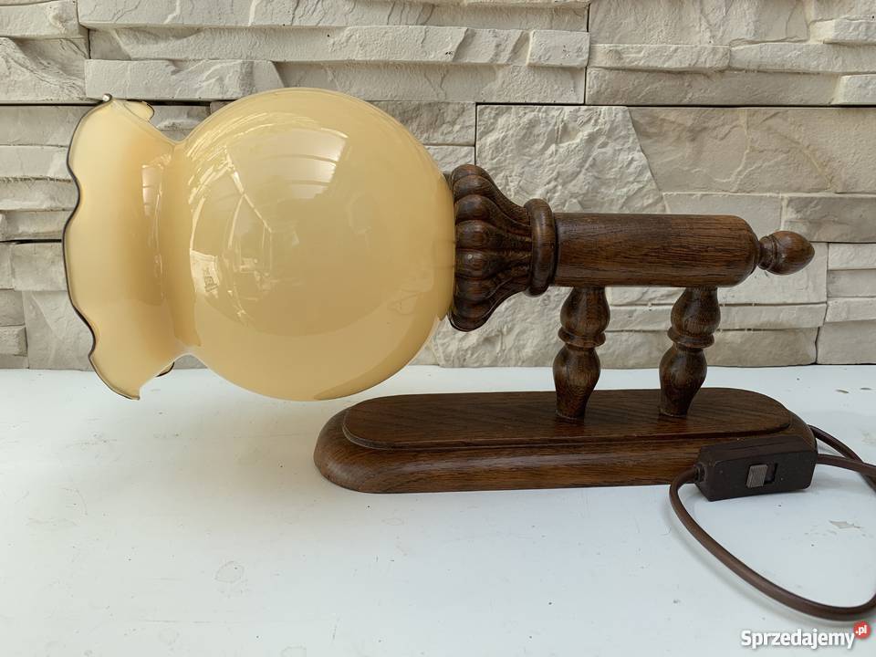 Kinkiet lampa drewno i porcelana plus żarówka Bystrzyca Kłodzka