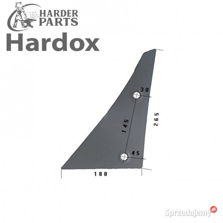 Pierś HARDOX 619103/L części do pługa KUHN