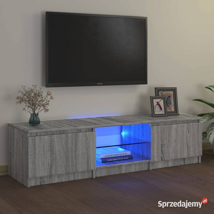 Szafka pod TV z LED szary dąb sonoma 140x40x355 Warszawa sprzedam