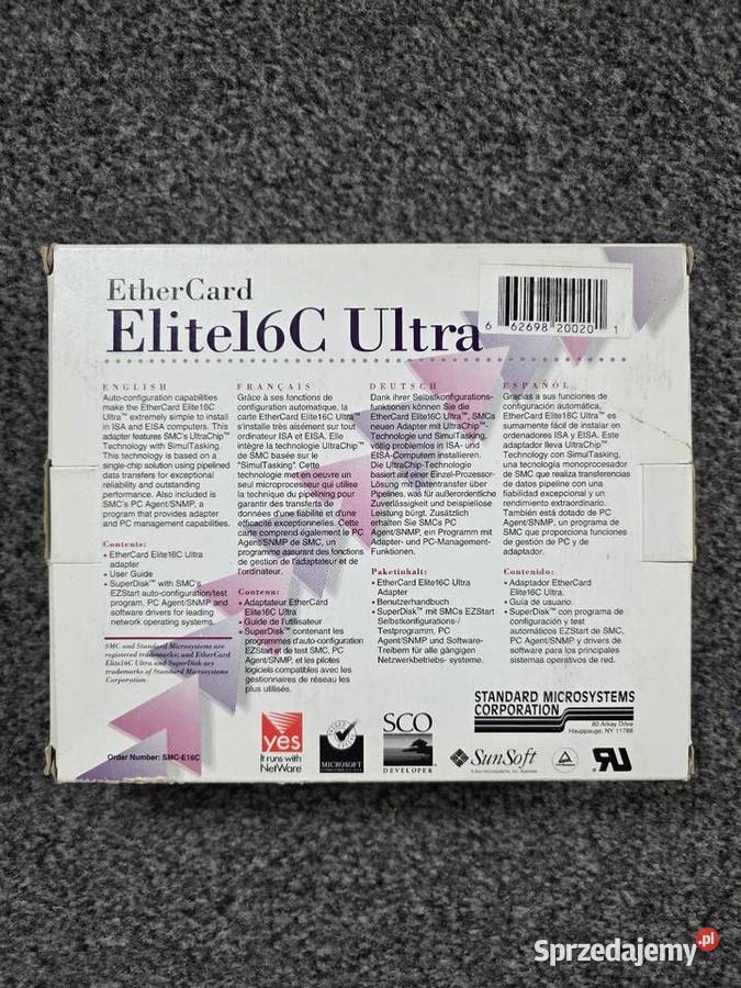 SMC EtherCard Elite16C Ultra BOX NOWA NOS ISA sprzedam