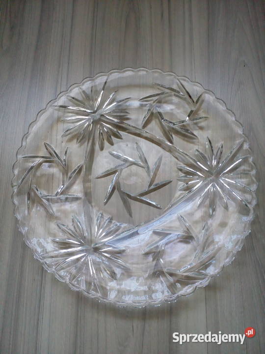 Duży szklany półmisek średnica 30 Knurów