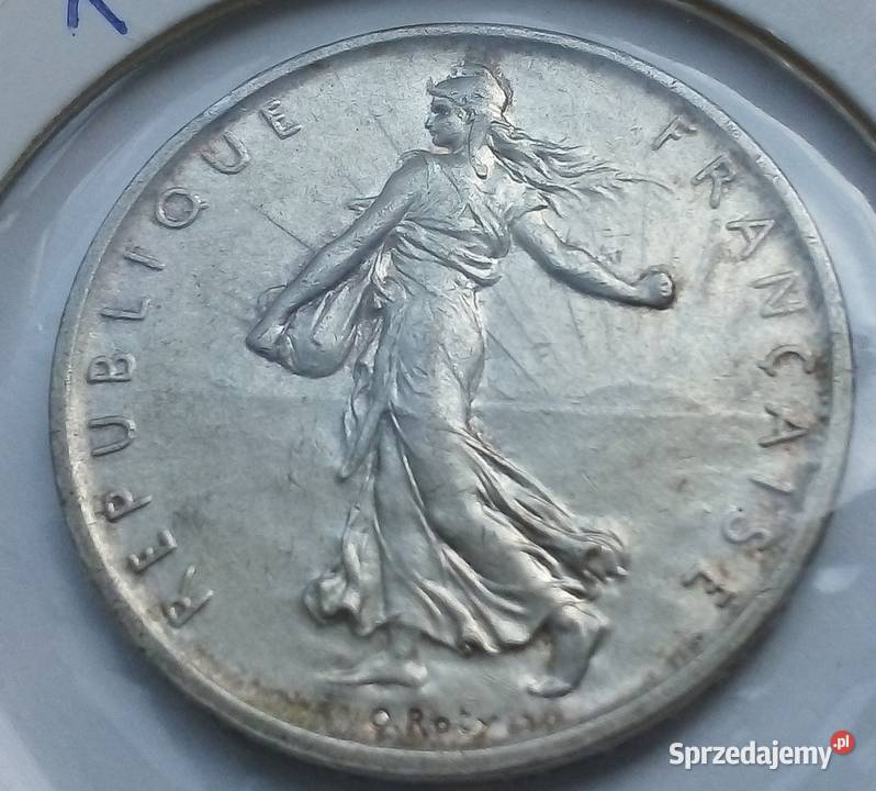 FRANCJA5 FRANK1960 r SREBRO mazowieckie sprzedam