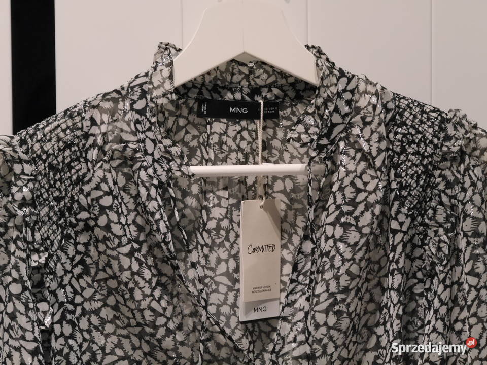 Mango piękna bluzka metaliczna nitka 34 XS Wrocław