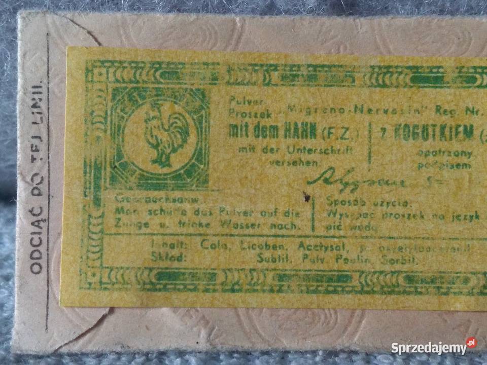 Proszek z kogutkiem MigrenoNervosin A Gąsecki Warszawa