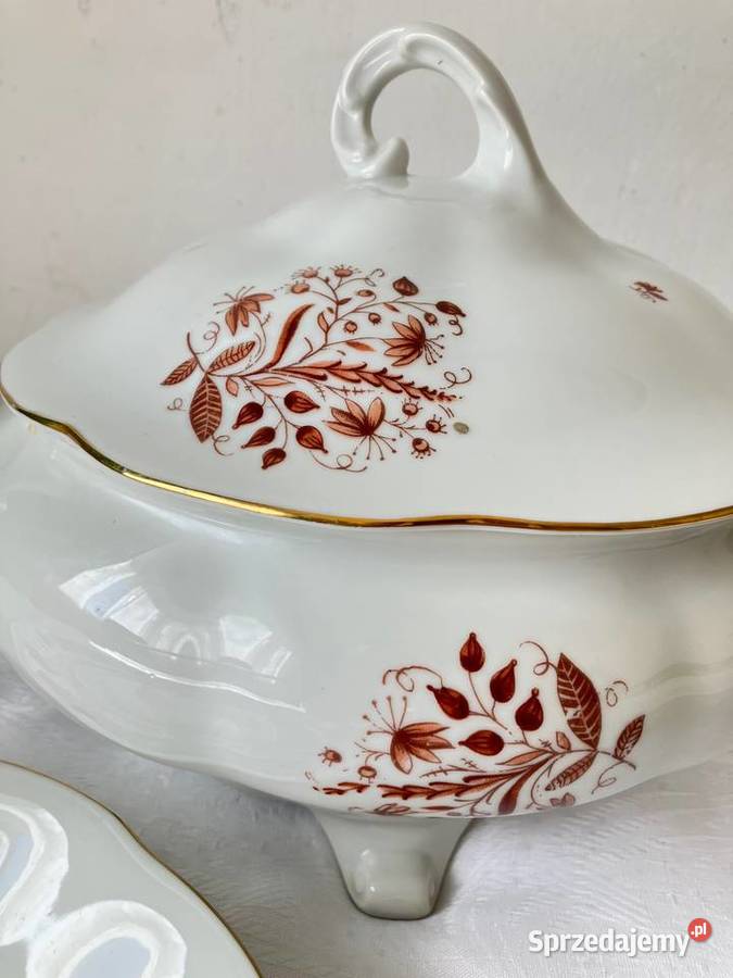 Piękny zestaw serwis obiadowy Karolina porcelana Nisko