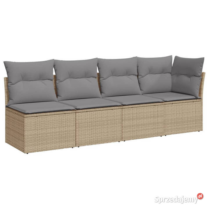 Sofa ogrodowa z poduszkami 4osobowa beż Warszawa