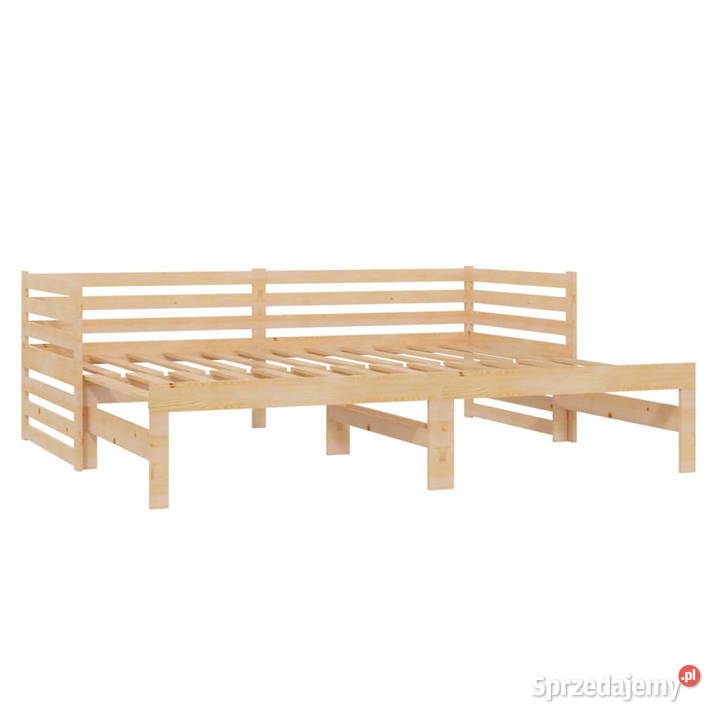 Łóżko wysuwane lite drewno sosnowe 2x90x200 Warszawa