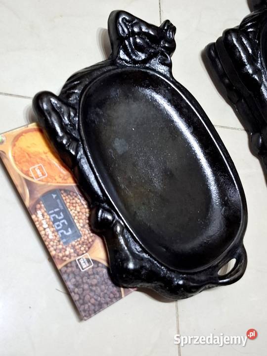 Żeliwny talerz gorący półmisek serwowanie steków inny kolor Kraków