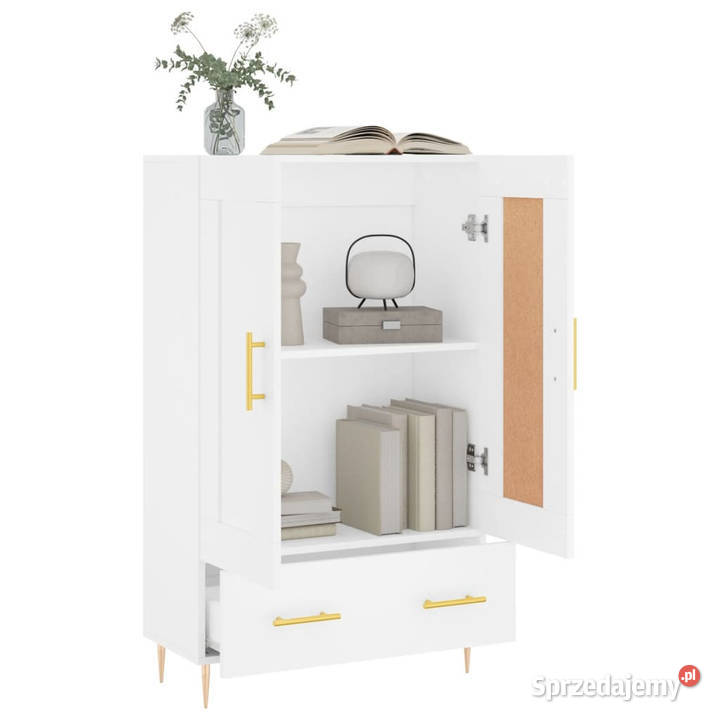Wysoka szafka biała 695x31x115 materiał Warszawa