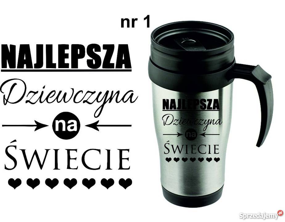 Kubek termiczny z Twoim Grawerem na prezent odcienie szarości Skoczów sprzedam
