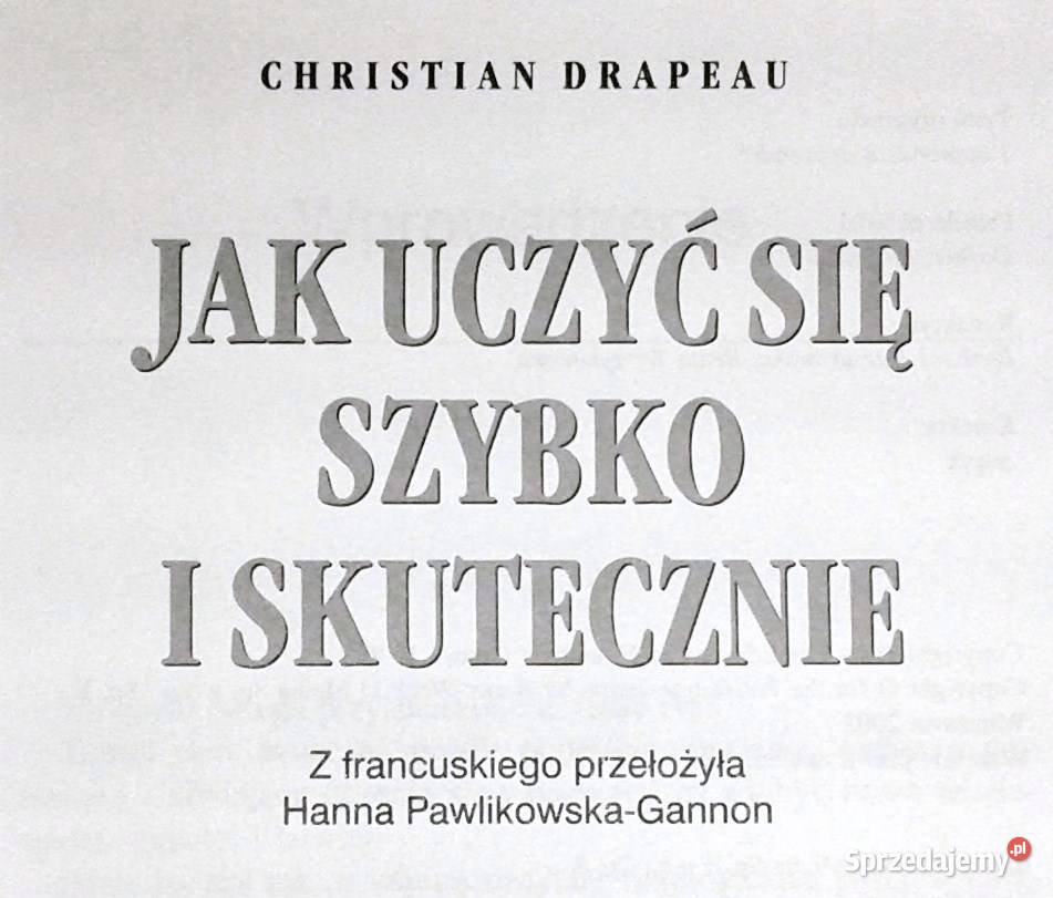 uczyć się szybko i skutecznie Christian Drapeau