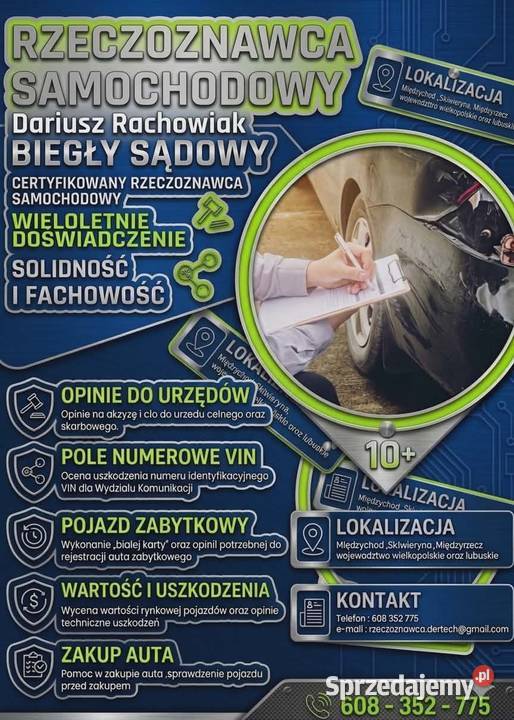 Rzeczoznawca samochodowy certyfikowany wielkopolskie Międzychód