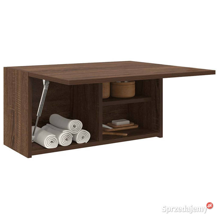 Wisząca szafka łazienkowa brązowy dąb 60x25x30 mazowieckie Warszawa