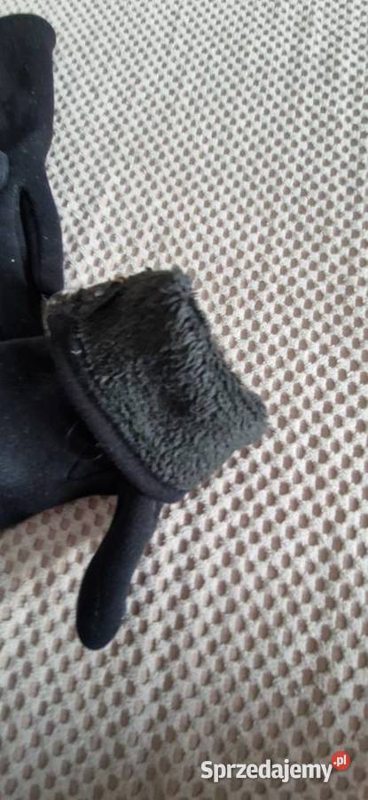 rękawiczki zimowe damskie biało czarne wełna Kraków