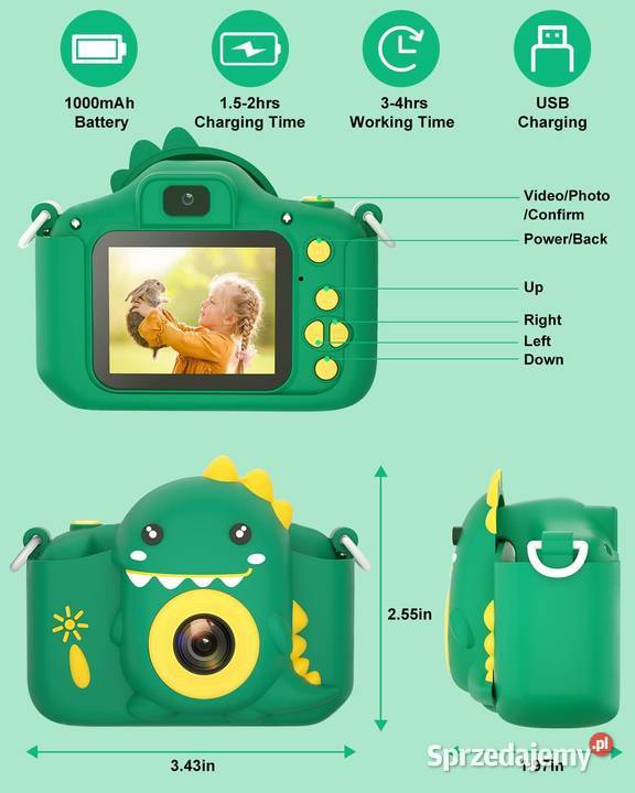 Aparat dziecięcy cyfrowy 20MP32 sd 1080p 2 Łódź sprzedam