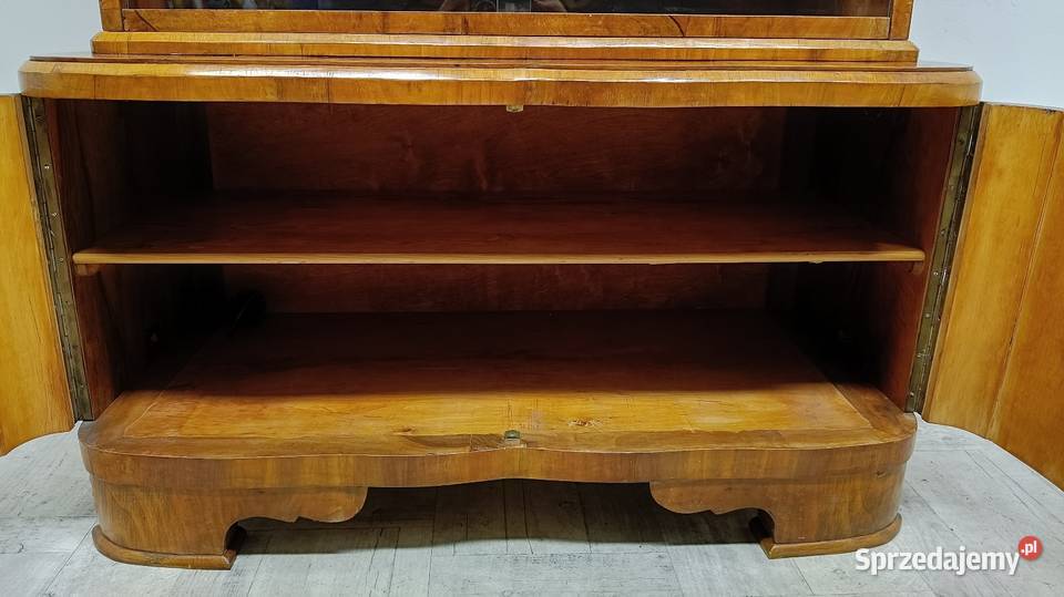 komoda bufet witryna art deco orzech vintage do Radomsko