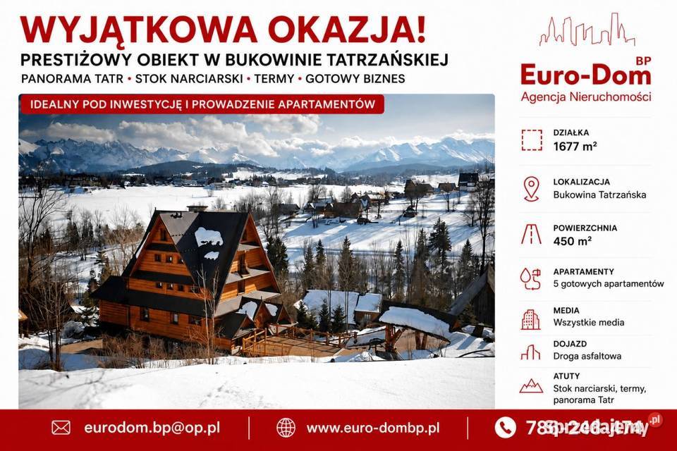 Pensjonat butikowy w Bukowinie Tatrzańskiej Bukowina Tatrzańska