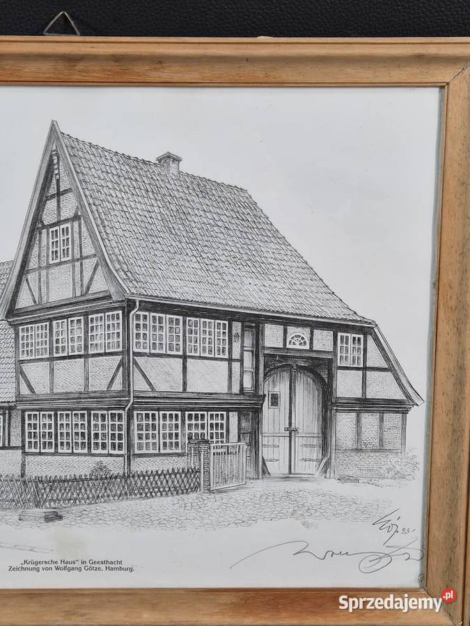 Grafika mur pruski Jerzy Cieślak 83r Poddębice