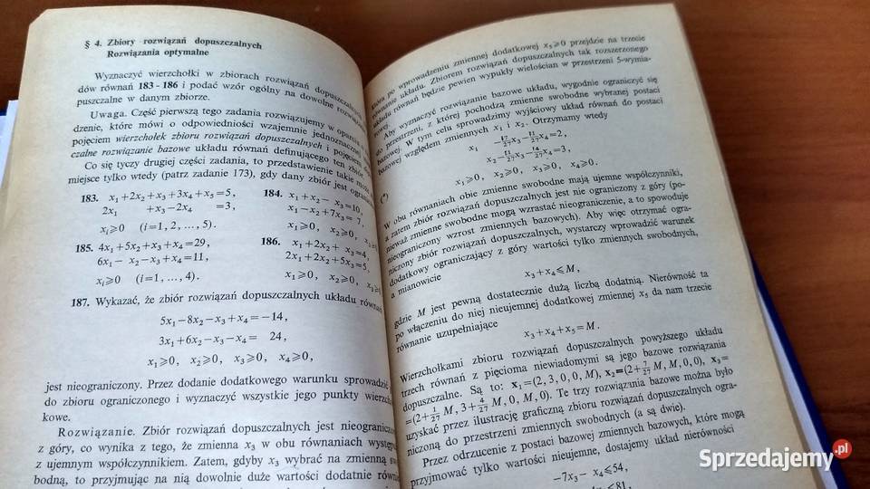 Zadania z algebry liniowej i programowania Gdańsk