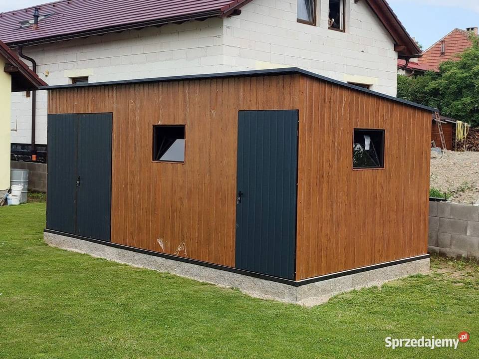 Domek ogrodowy 63 m złoty dąb jasny ciemny dolnośląskie Lubin
