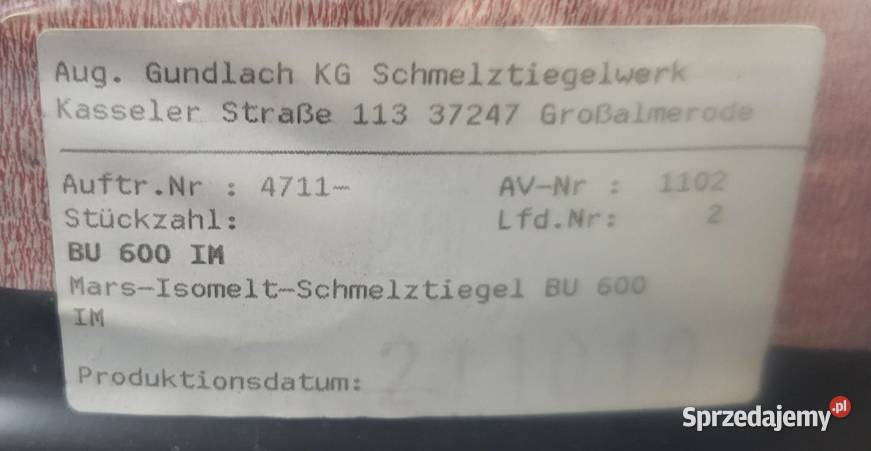 Tygiel Gundlach BU 600IM 2 Wrocław